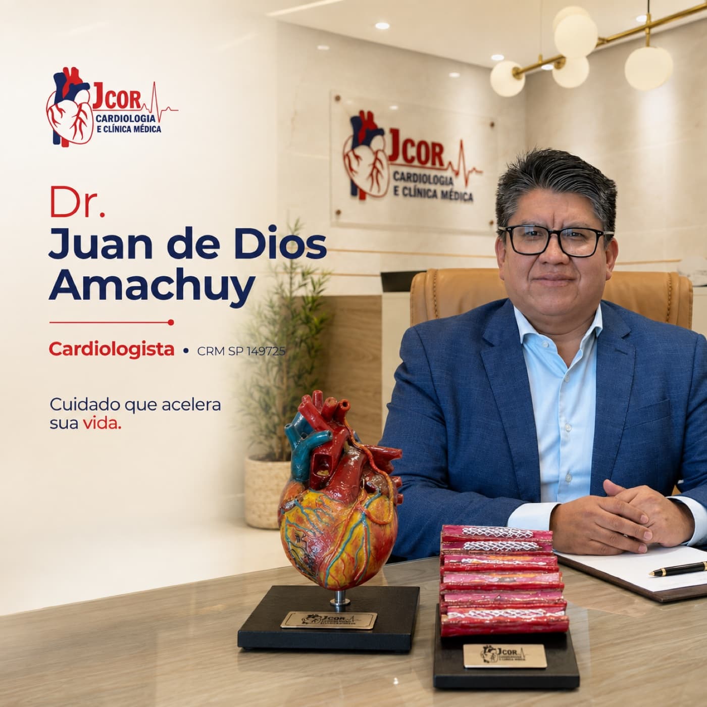 Dr. Juan de Dios Amachuy, Cardiologista (CRM SP 149725) da JCor Clínica de Cardiologia em Diadema